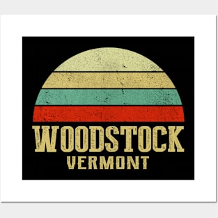 WOODSTOCK VERMONT Vintage Retro Sunset Posters and Art